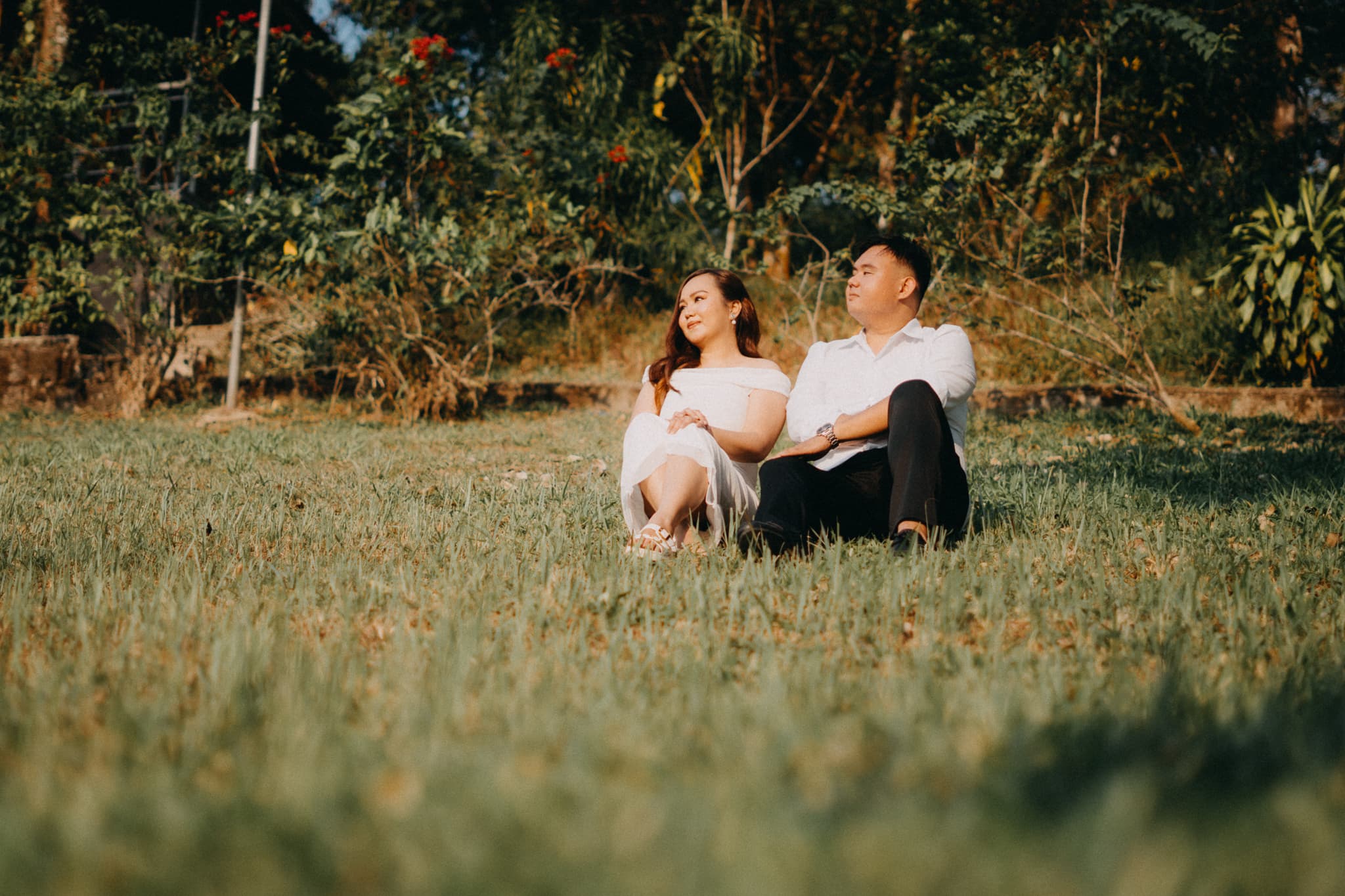 Sitting in the grass
